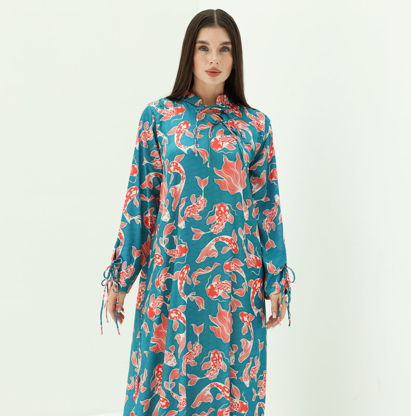 S07 Silk koi kaftan