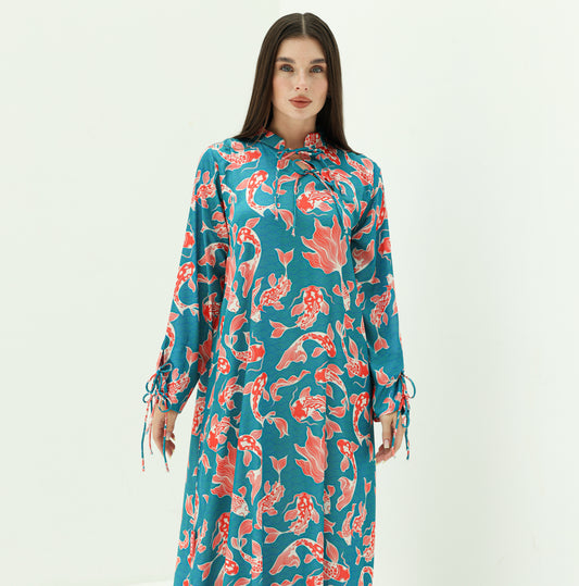 S07 Silk koi kaftan